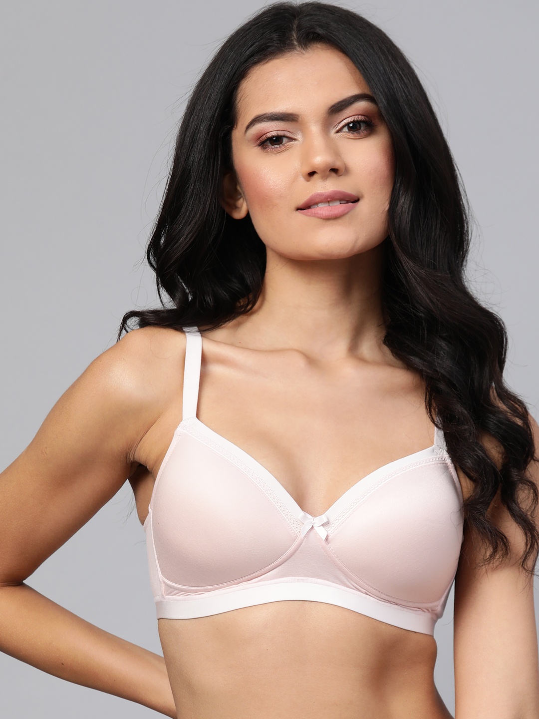 

Marks & Spencer Light Pink Solid Non-Wired Lightly Padded Everyday Bra T333039C