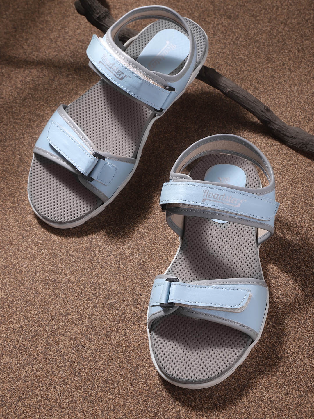 

The Roadster Lifestyle Co Women Blue Solid Sports Sandals