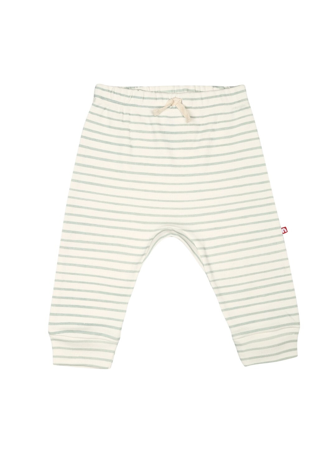 

Nino Bambino Unisex Infant-Kids Cream-Coloured & Grey Striped Organic Cotton Ankle-Length Sustainable Leggings