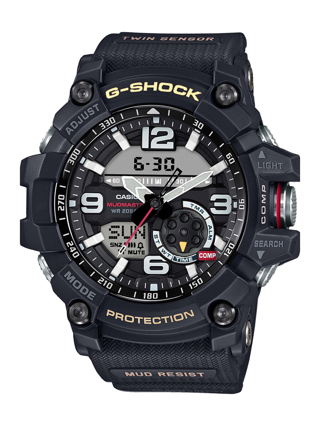CASIO Men G-Shock Mudmaster GG-1000-1ADR Black Ana-Digi Dial Black Resin Strap G660