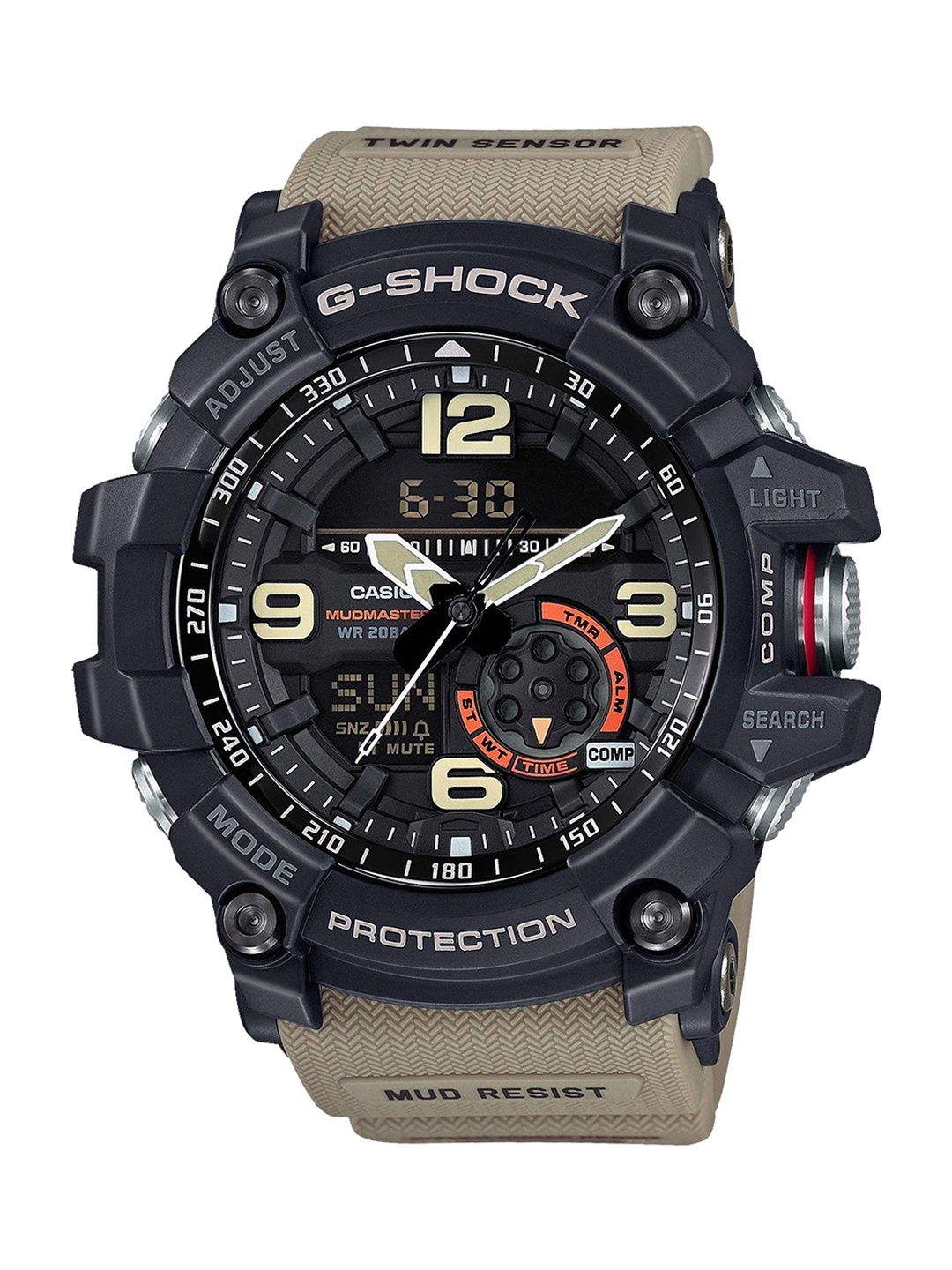 

CASIO Men G-Shock GG-1000-1A5DR Black Ana-Digi Dial Brown Resin Strap Watch G661