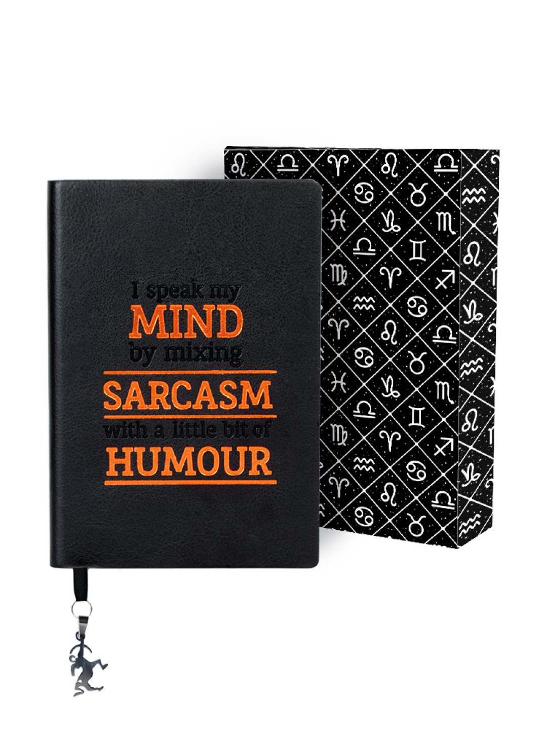 

Doodle Black & Orange Sagittarius Zodiac Birthday Gift Diary