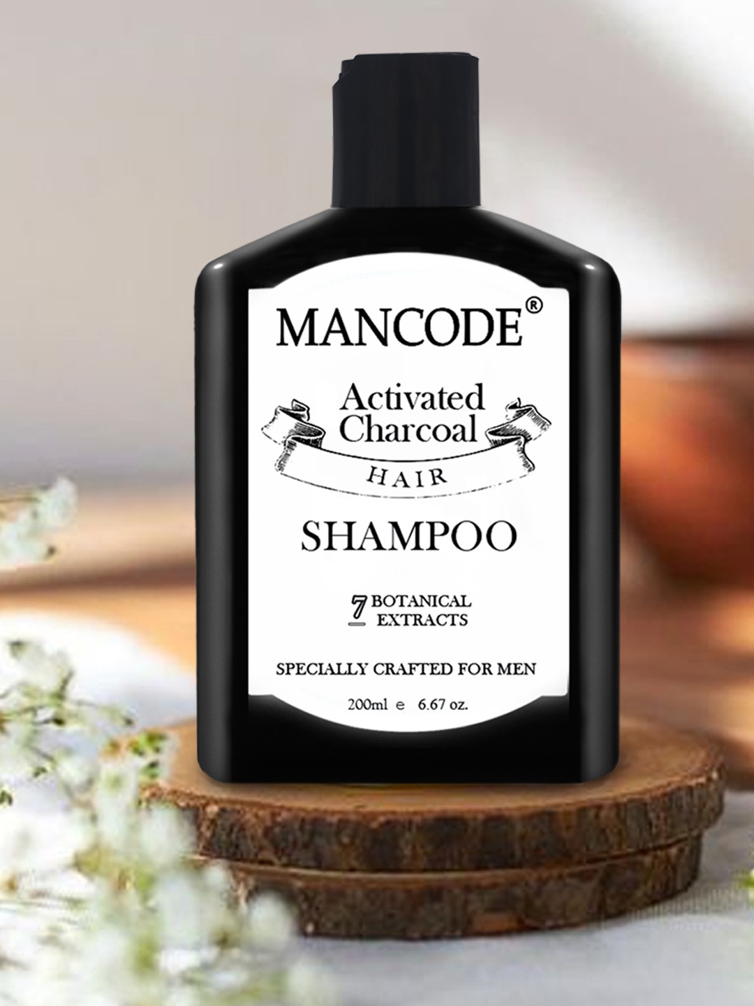 

Mancode Men Charcoal Shampoo for Complete Hair Care 200 ml, Black