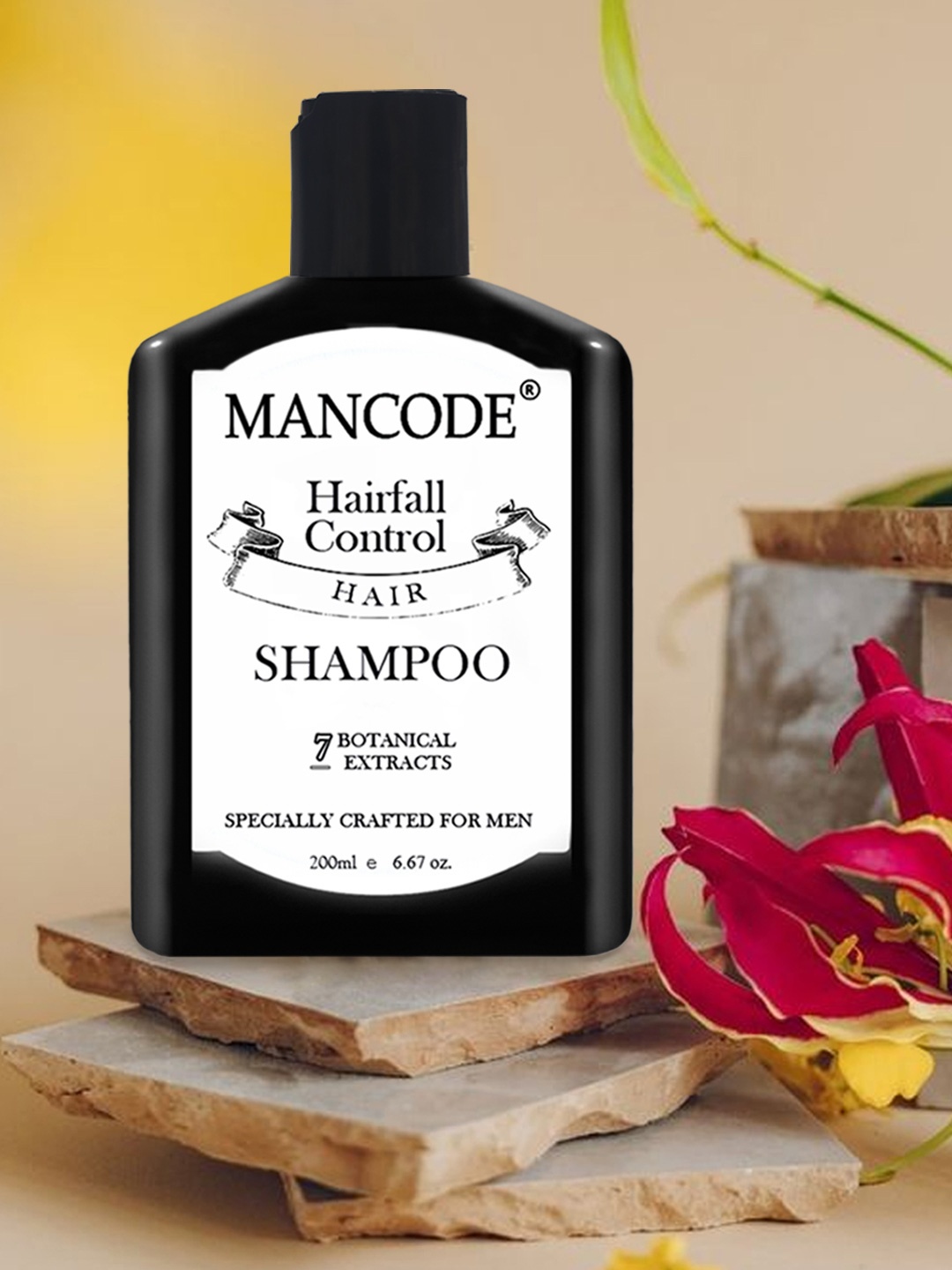 

Mancode Hair Fall Control Shampoo for Complete Hair Care 200 ml, Black