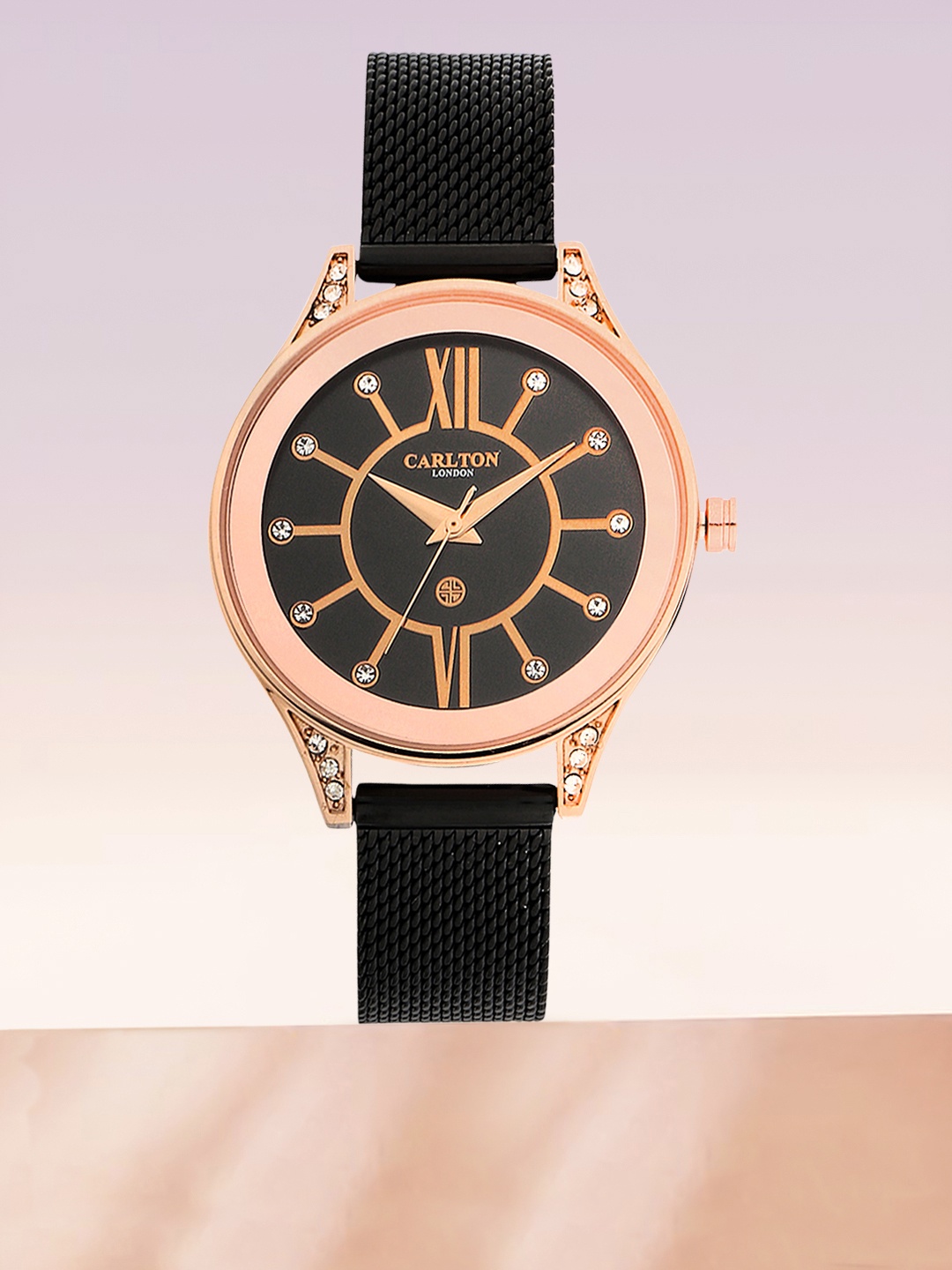 

Carlton London Women Black Analogue Watch CL047BK3