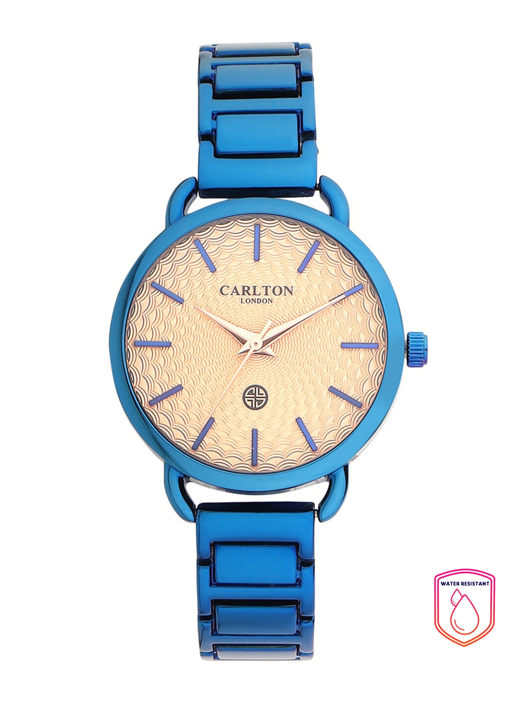 

Carlton London Women Cream-Coloured & Blue Analogue Watch CL039BLRBL