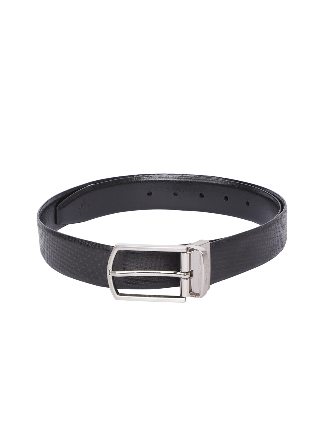 

Allen Solly Men Black Textured Leather Belt