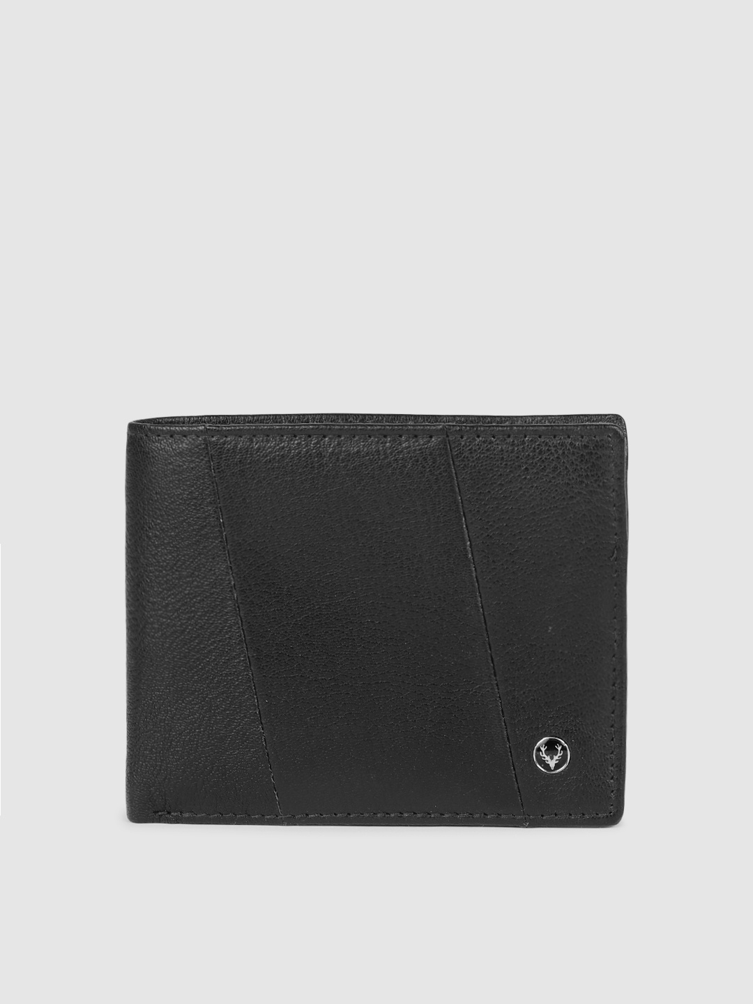 

Allen Solly Men Black Textured Two Fold Leather Wallet