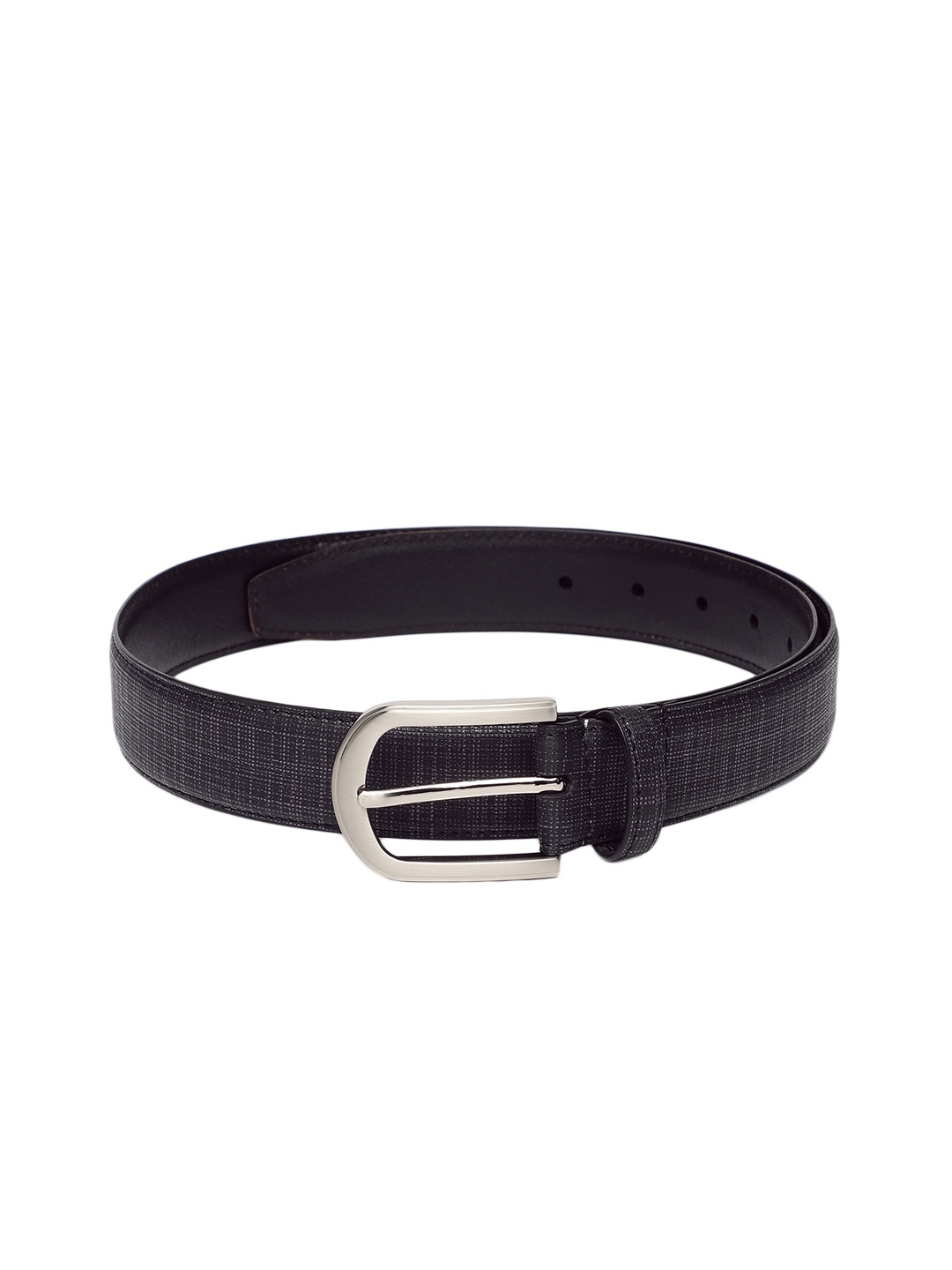 

Allen Solly Men Black Textured Leather Belt