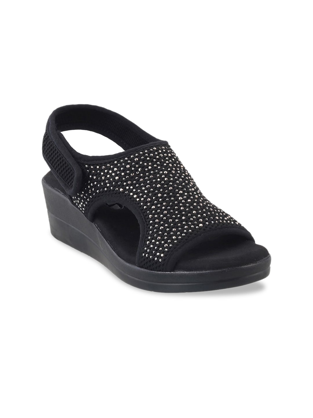 

Catwalk Women Black Embellished Heeled Mules