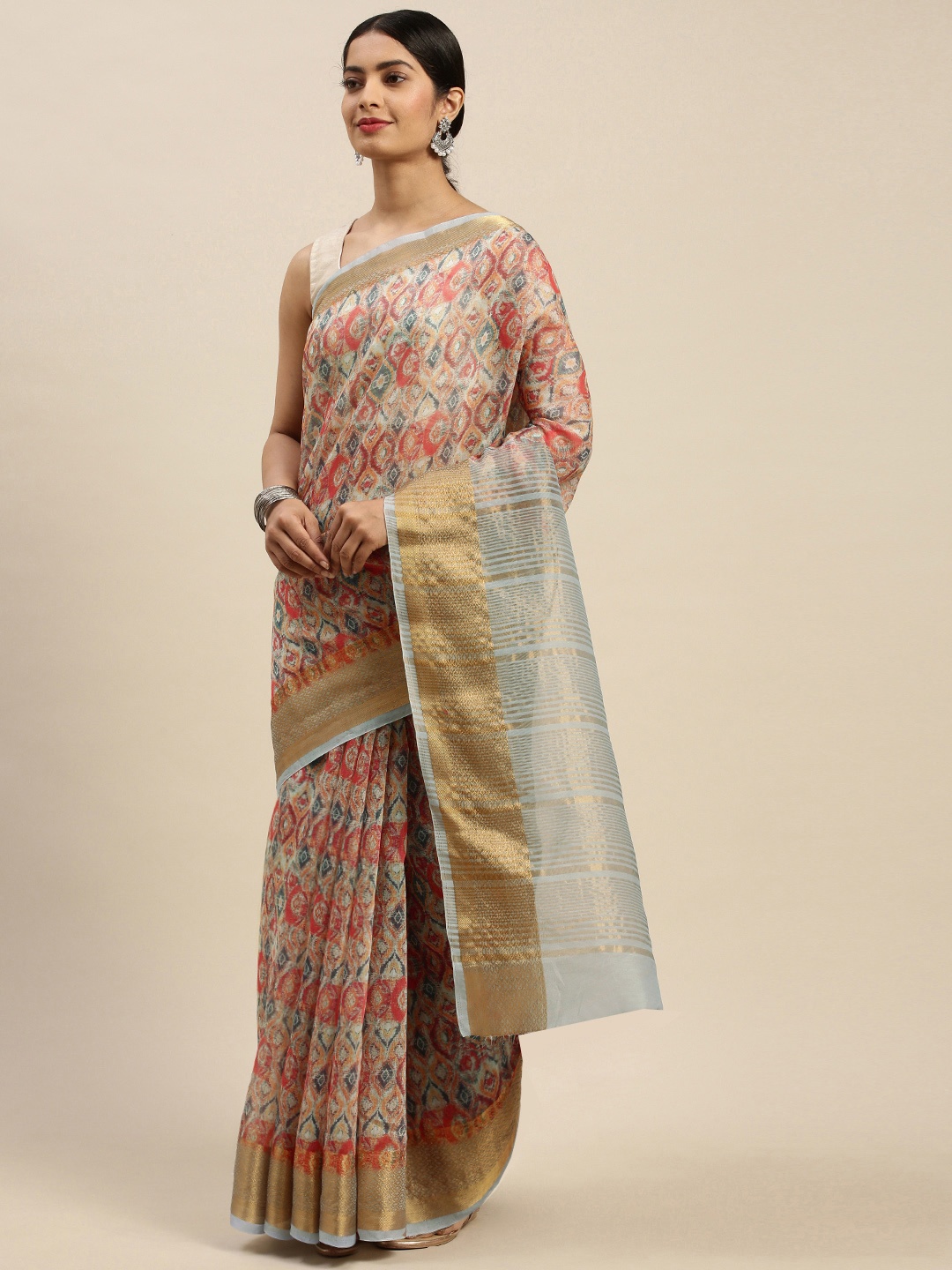 

Rajnandini Multicoloured Printed Saree, Multi