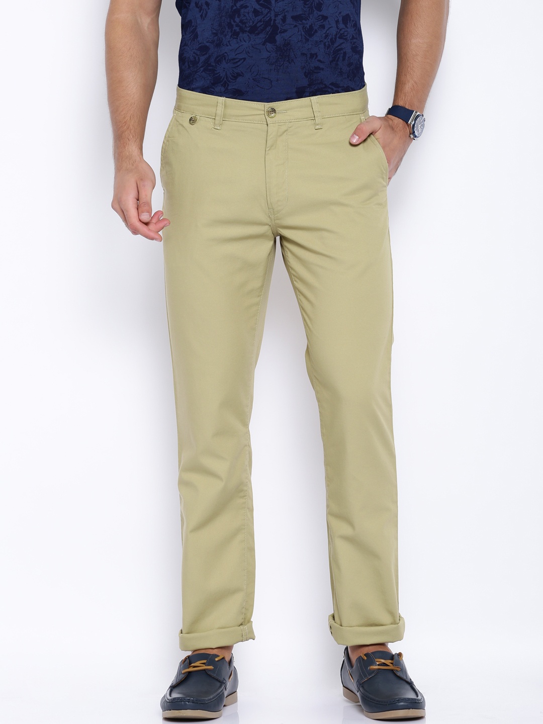 

Arrow Sport Beige Slim Fit Casual Trousers