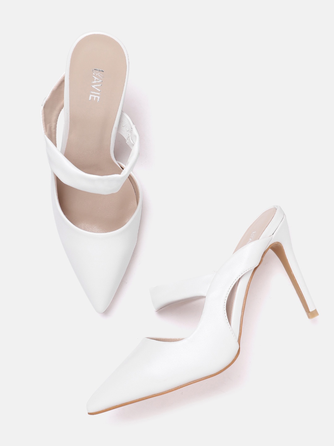 

Lavie Women White Solid Pumps