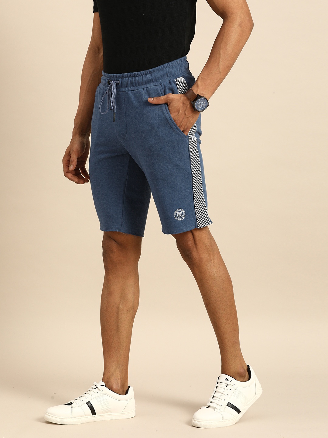 

Being Human Men Blue Solid Regular Fit Regular Shorts