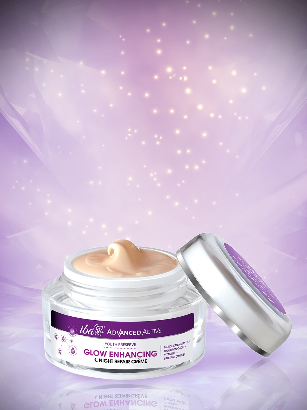 

Iba Advanced Activs Youth Preserve Glow Enhancing Night Repair Cream 50ml, White