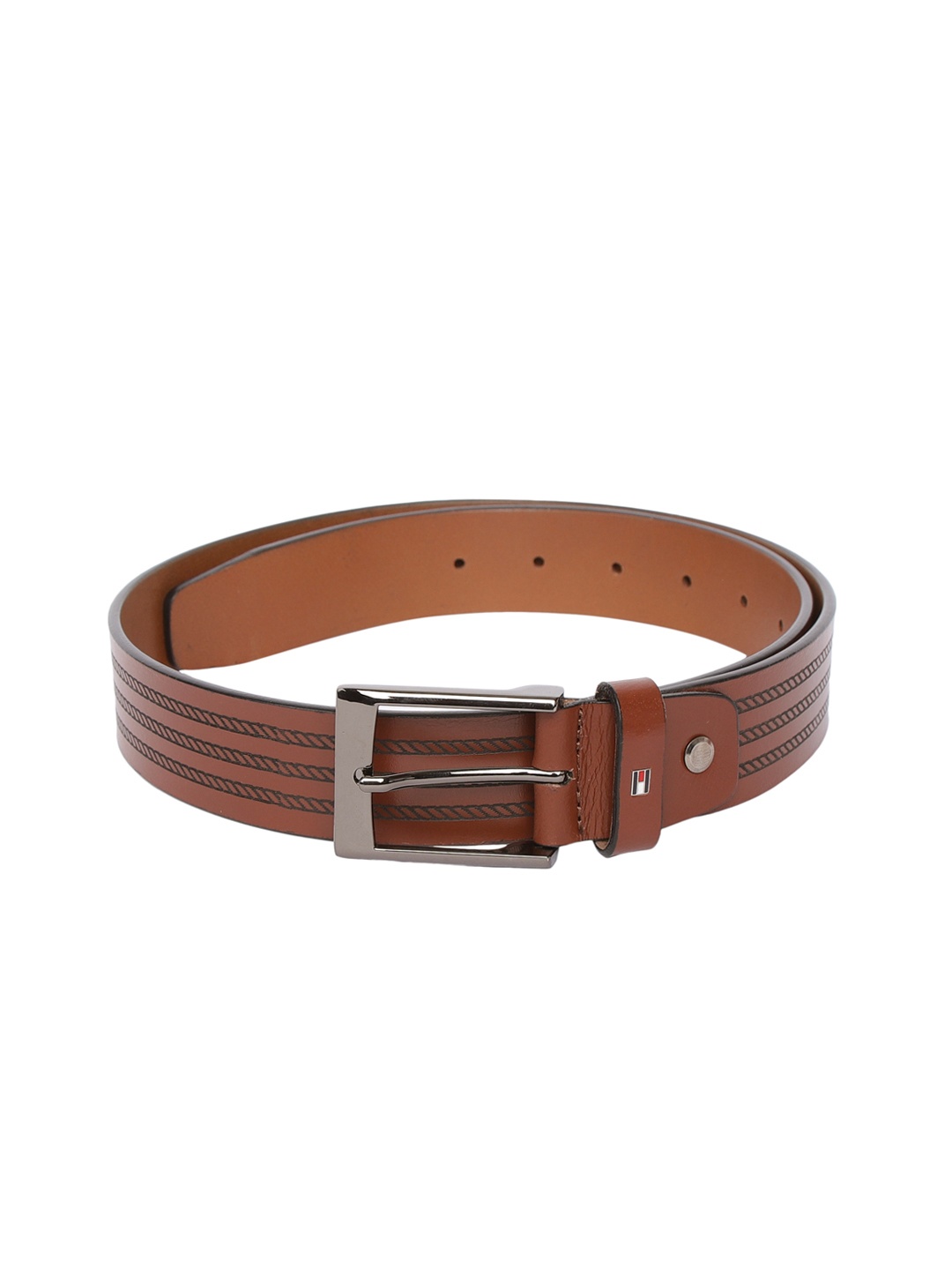 

Tommy Hilfiger Men Brown Textured Leather Belt