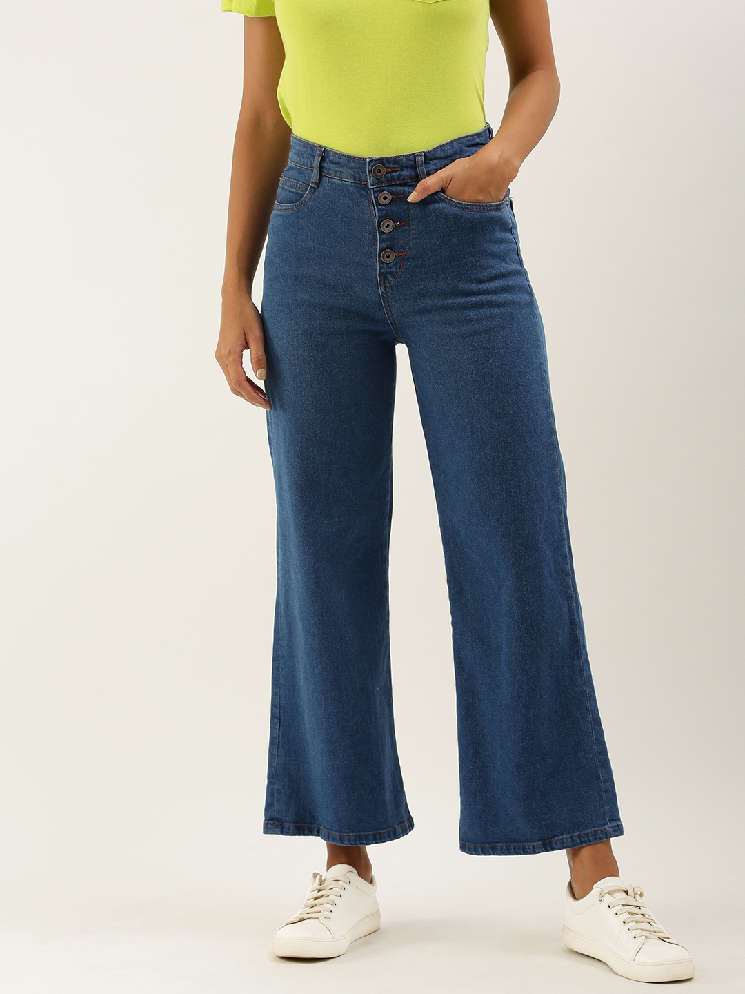 

Chemistry Women Blue Wide Leg Stretchable Jeans