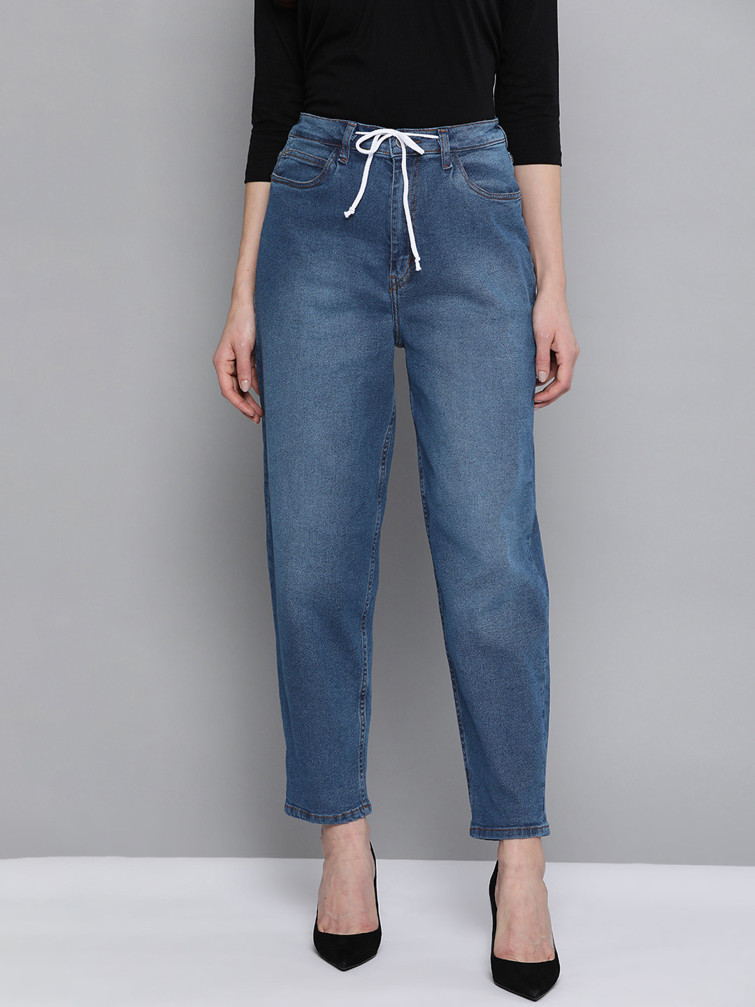 

Chemistry Women Blue Slouchy Mid-Rise Clean Look Stretchable Jeans