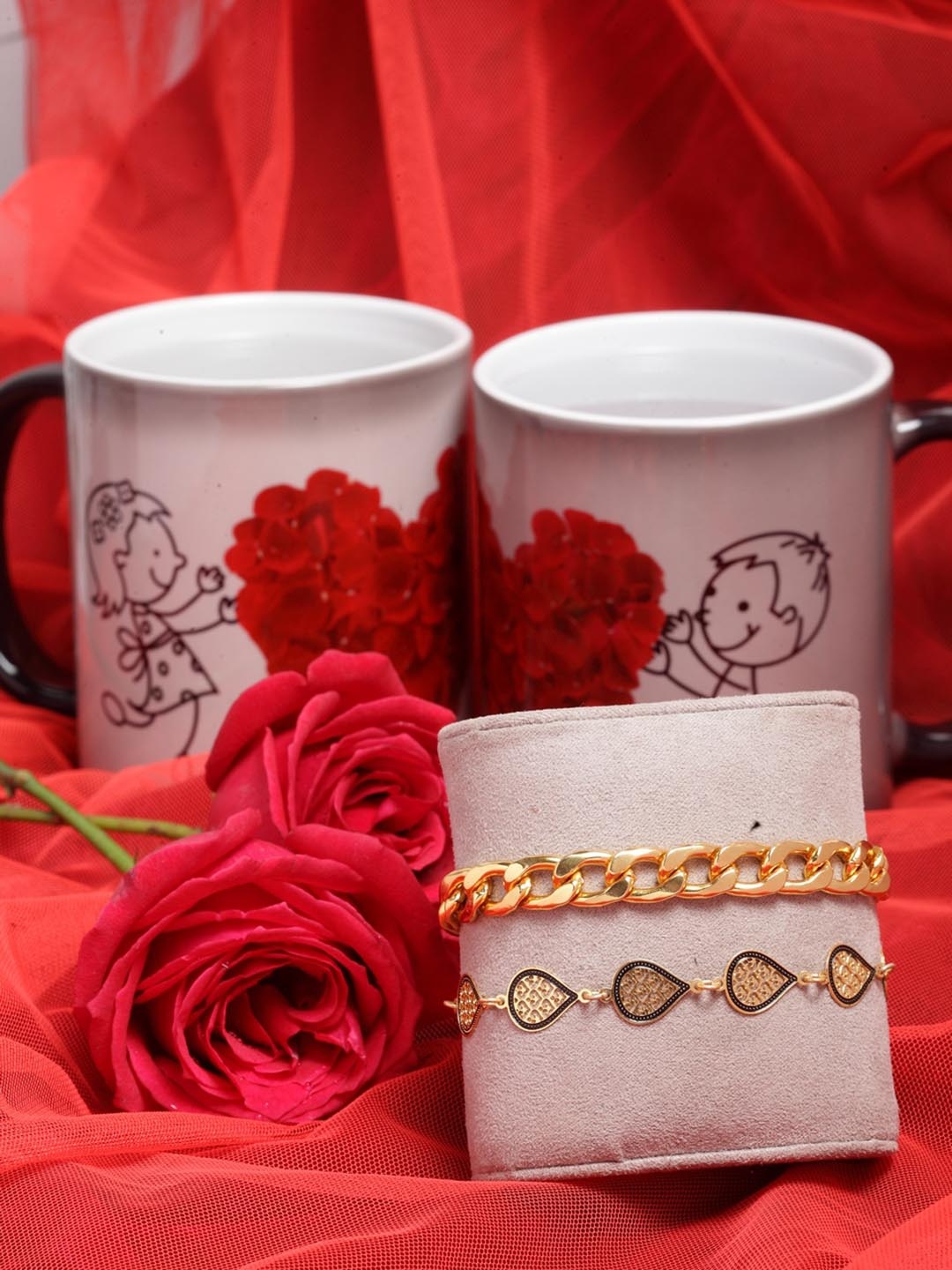 

VOGUE PANASH Gold-Plated Bracelet Couple Bracelets With Magic Love Mugs
