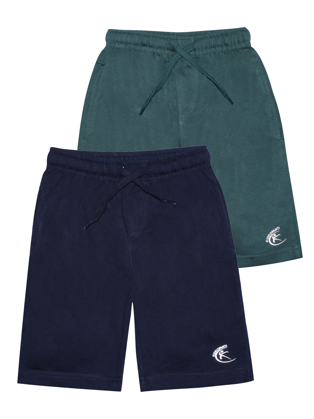 

KiddoPanti Boys Pack Of 2 Solid Regular Fit Sports Shorts, Green