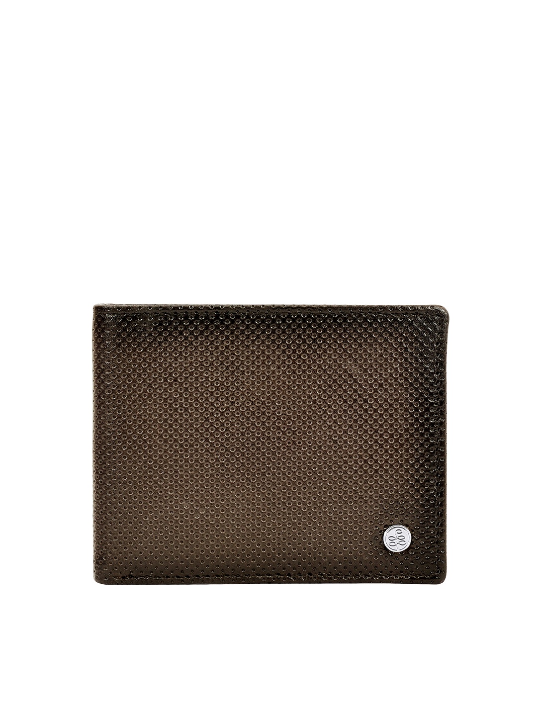

Eske Men Brown Self Design Genuine Leather Two Fold Wallet