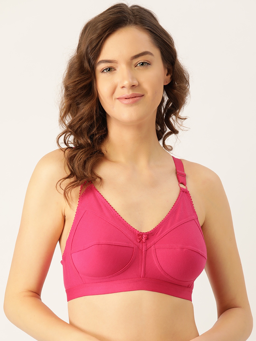 

Innocence Pink Solid Non-Wired Non Padded Minimizer Bra BBAPLIN90161_28B