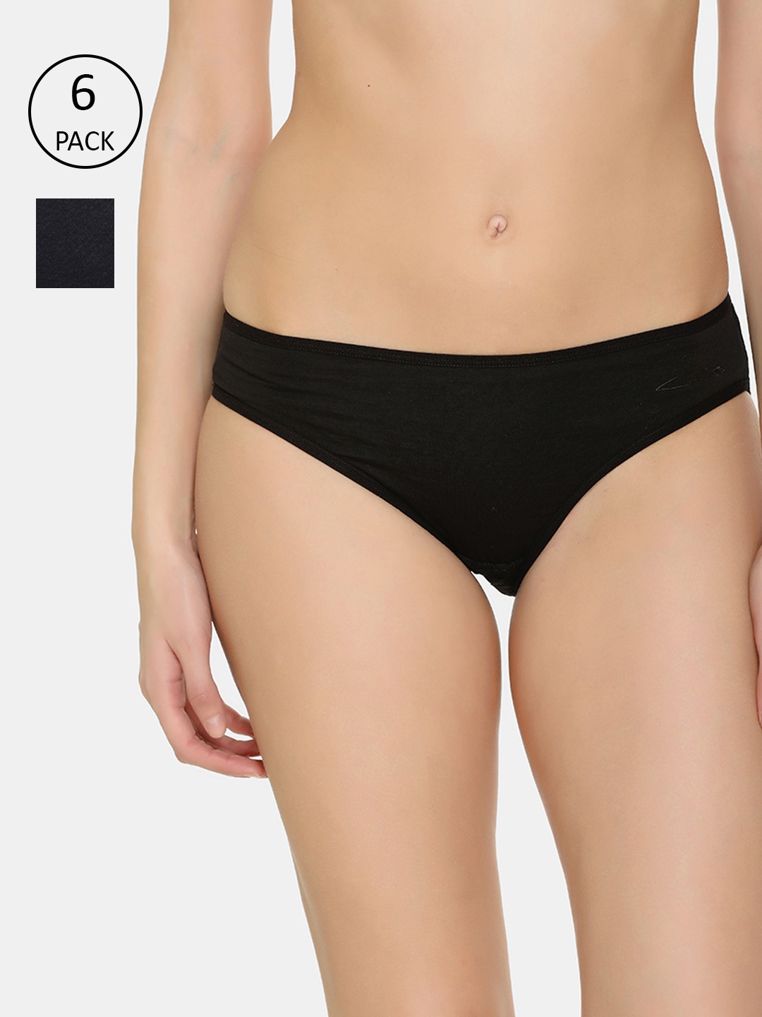 

Skidlers Women Pack Of 6 Bikini Briefs SKD-BRIEF, Black