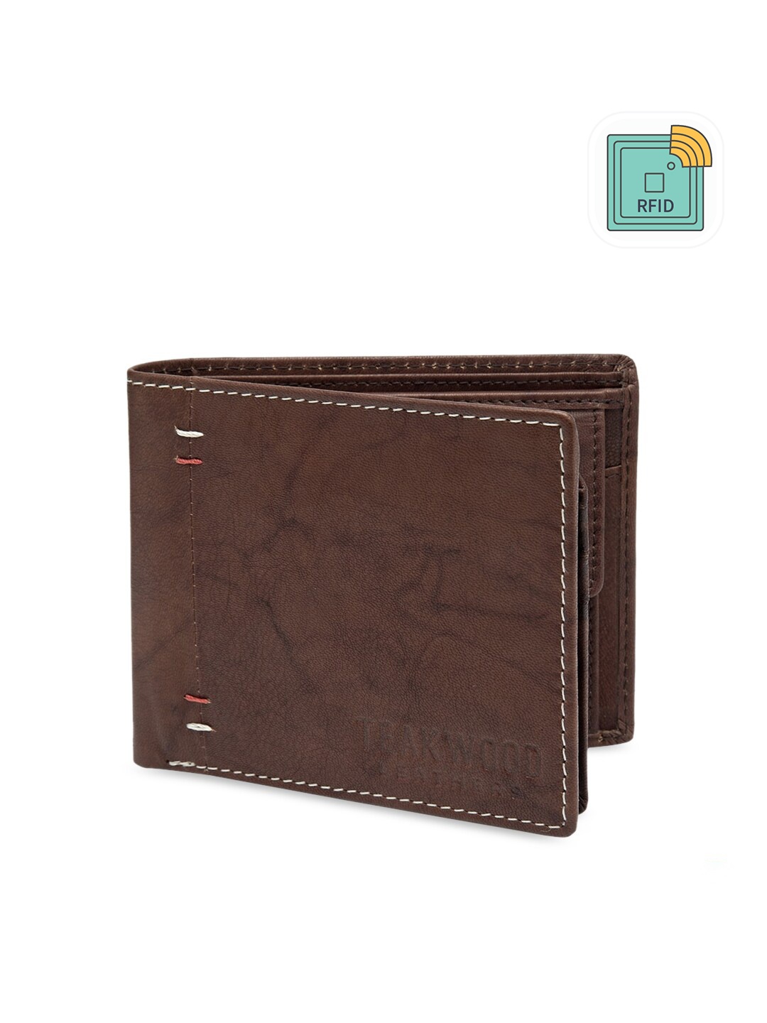 

Teakwood Leathers Men Brown Textured