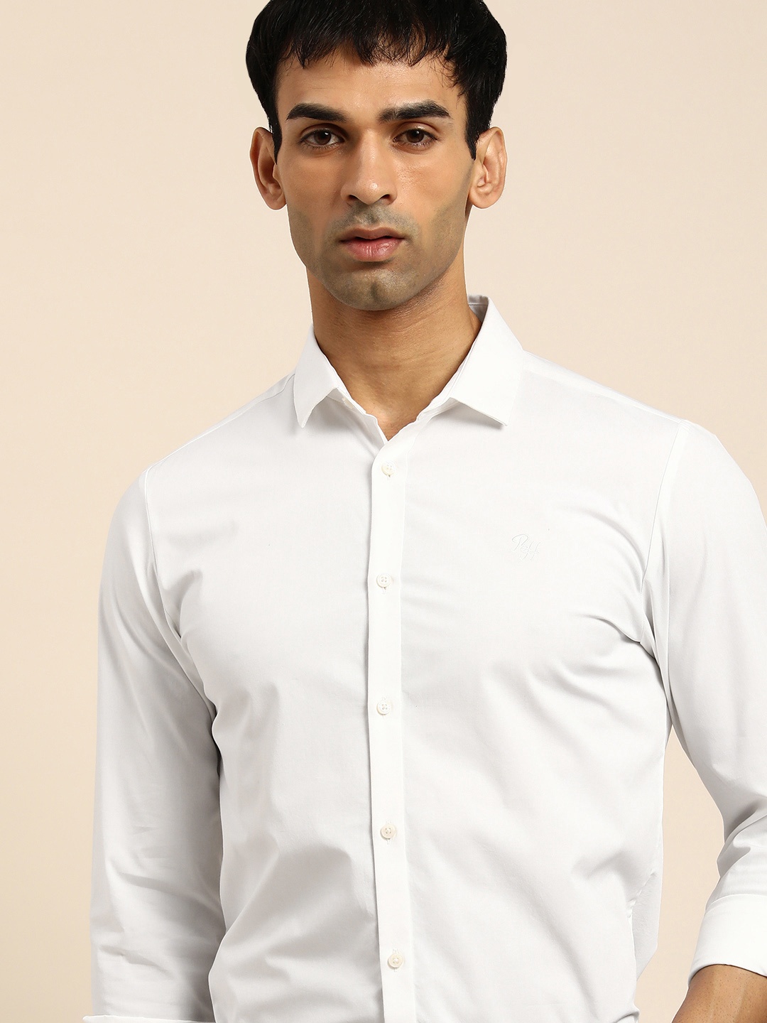 

Being Human Men White Slim Fit Casual Shirt