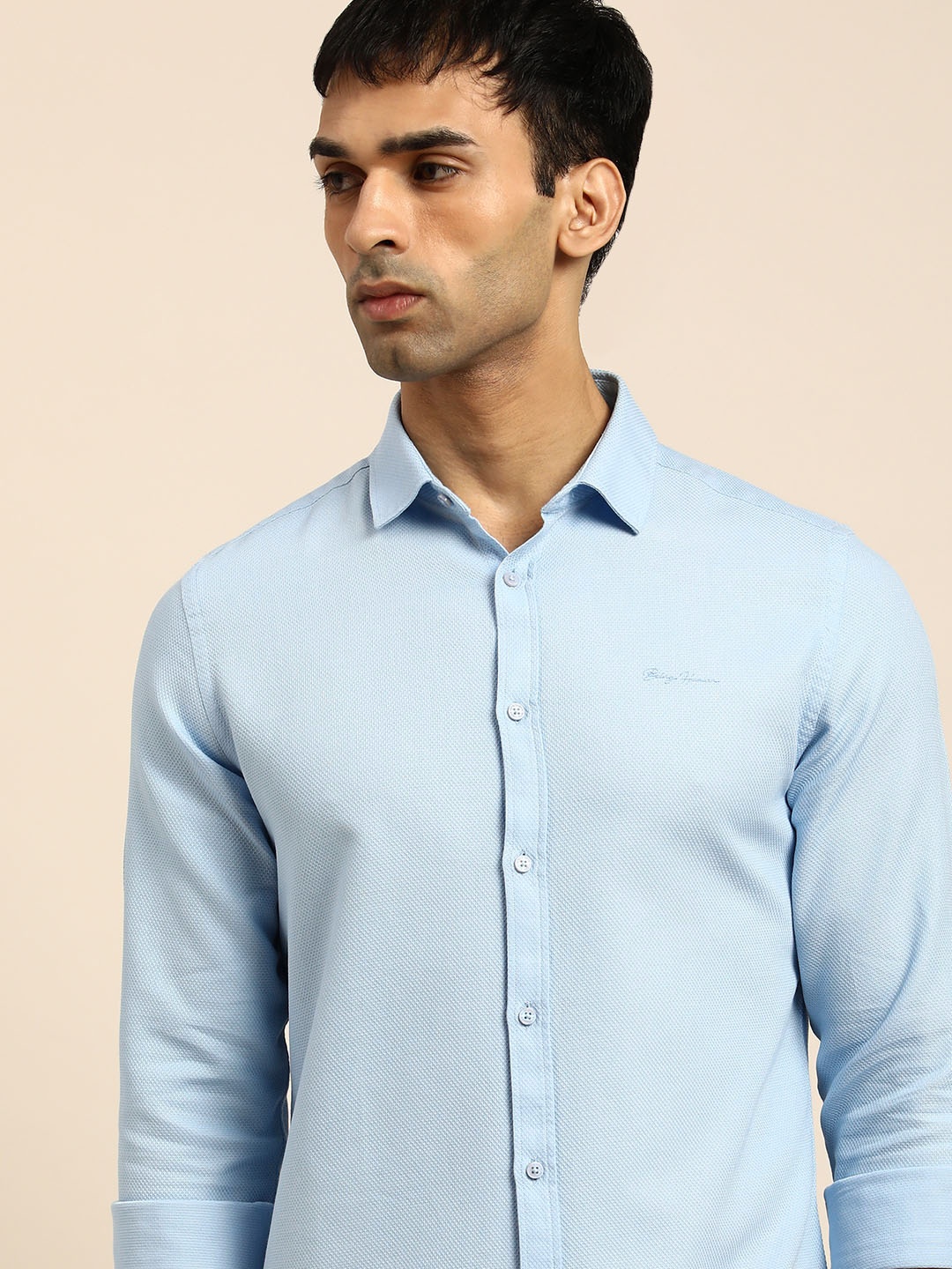 

Being Human Men Blue Slim Fit Pure Cotton Casual Shirt