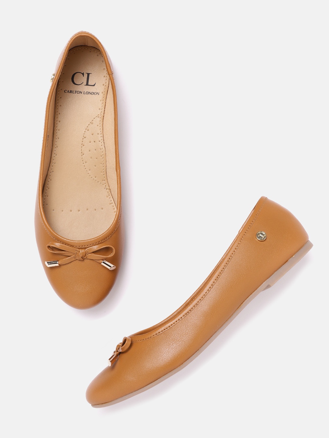 

Carlton London Women Tan Brown Solid Ballerinas