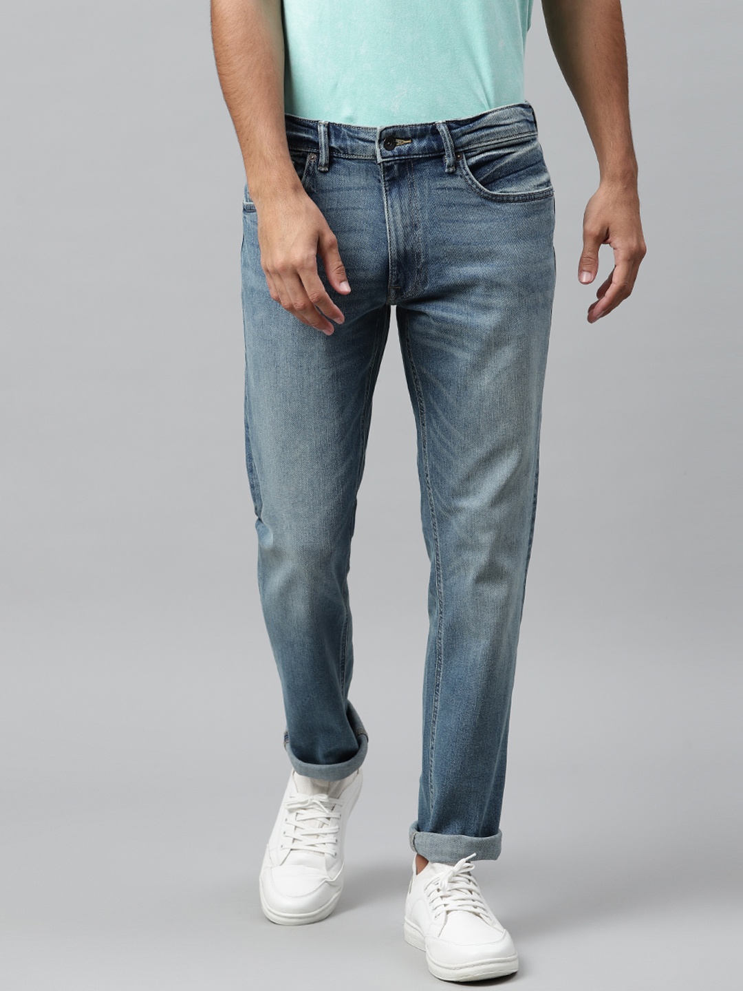 

Marks & Spencer Men Blue Slim Fit Mid-Rise Clean Look Stretchable Jeans