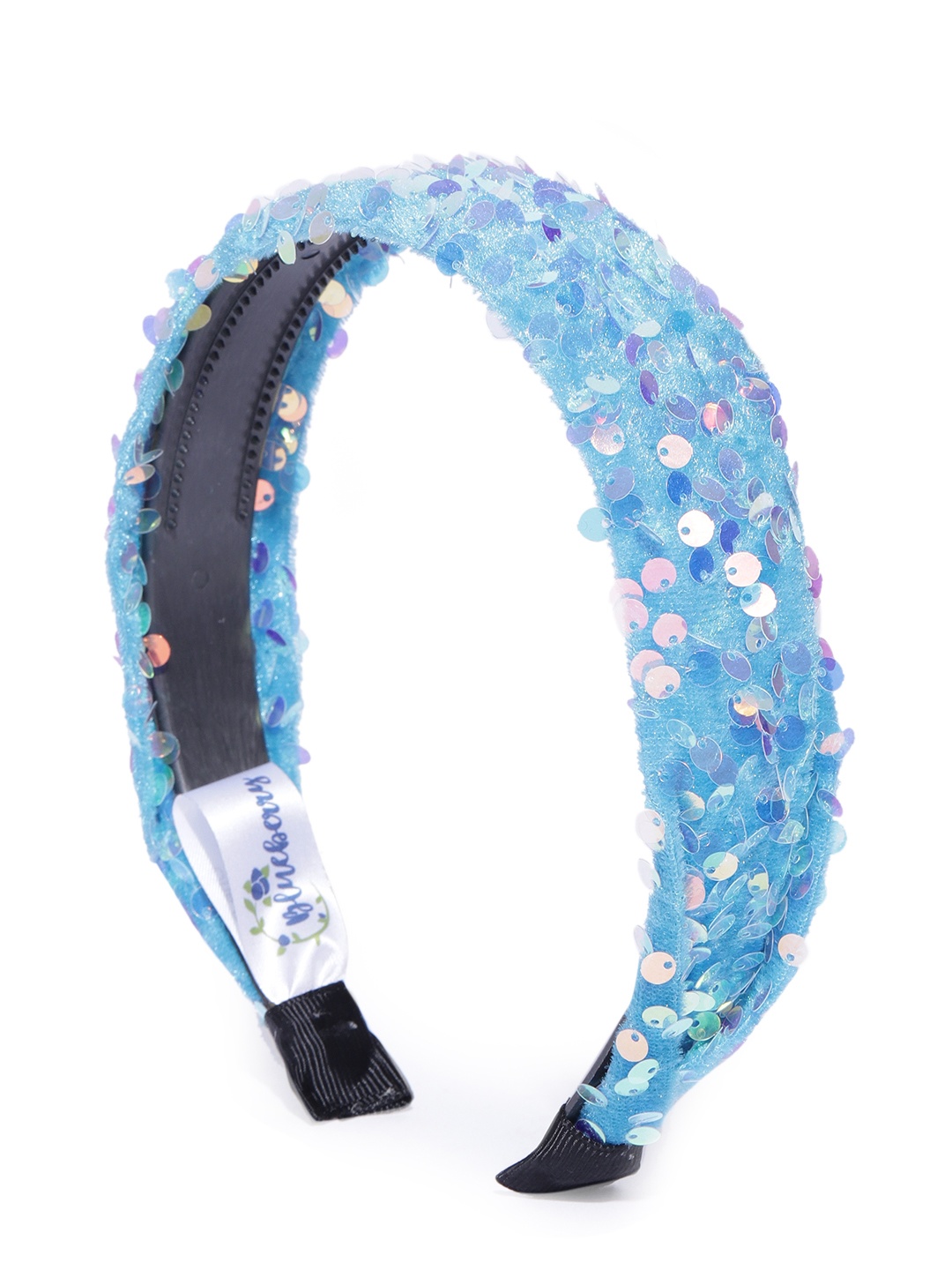 

Blueberry Blue Velvet Finish Mermaid Sequinned Hairband