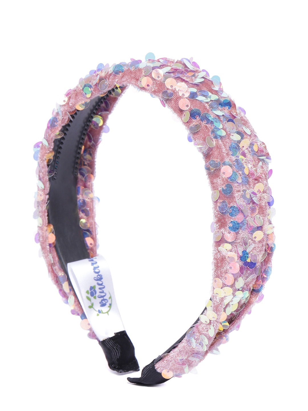 

Blueberry Pink Velvet Finish Mermaid Sequinned Hairband