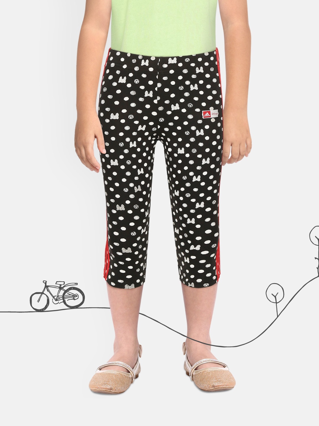 

ADIDAS Girls Black & White Disney Printed Tights