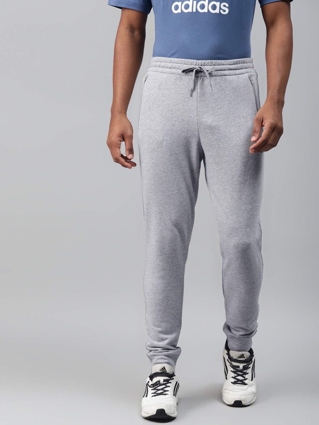 

ADIDAS Men Grey Melange Solid Tapered FitPT Joggers