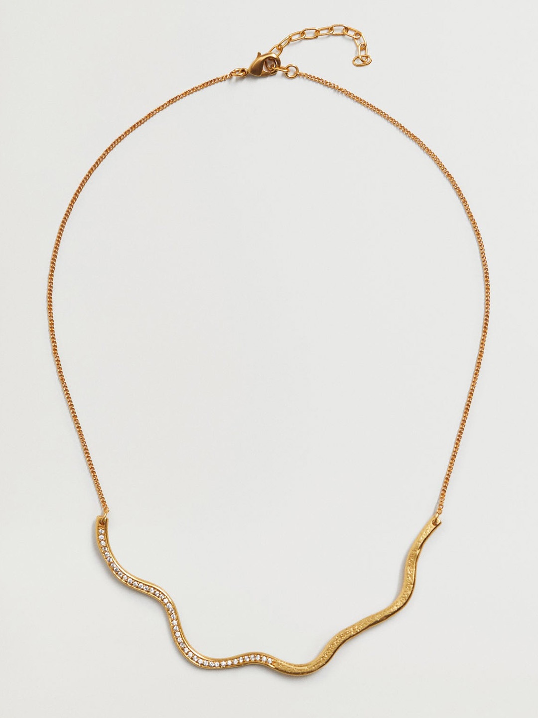 

MANGO 24 K Gold-Plated Stone Studded Necklace