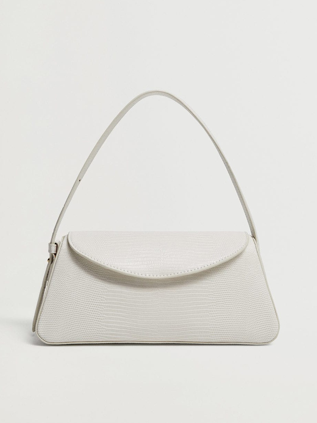 

MANGO Off-White Snakeskin Textured Shoulder Bag