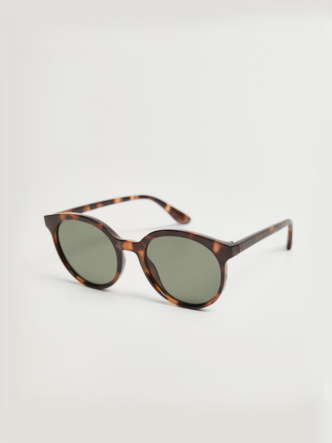 

MANGO Women Oval Sunglasses with UV Protected Lens 87071007, Green