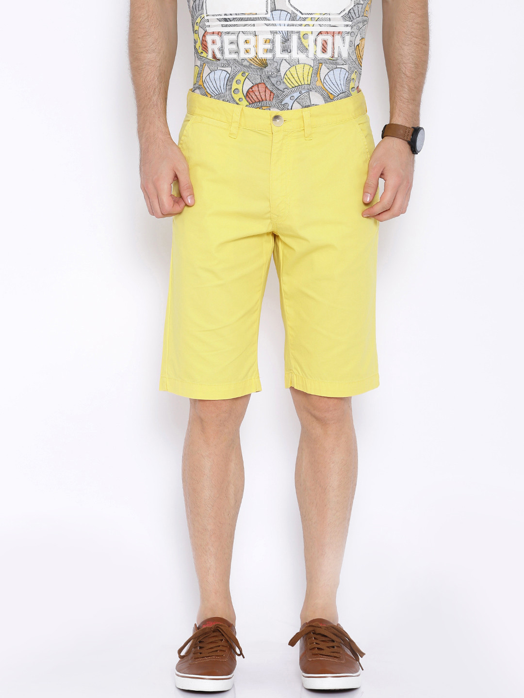 

Peter England Yellow Shorts