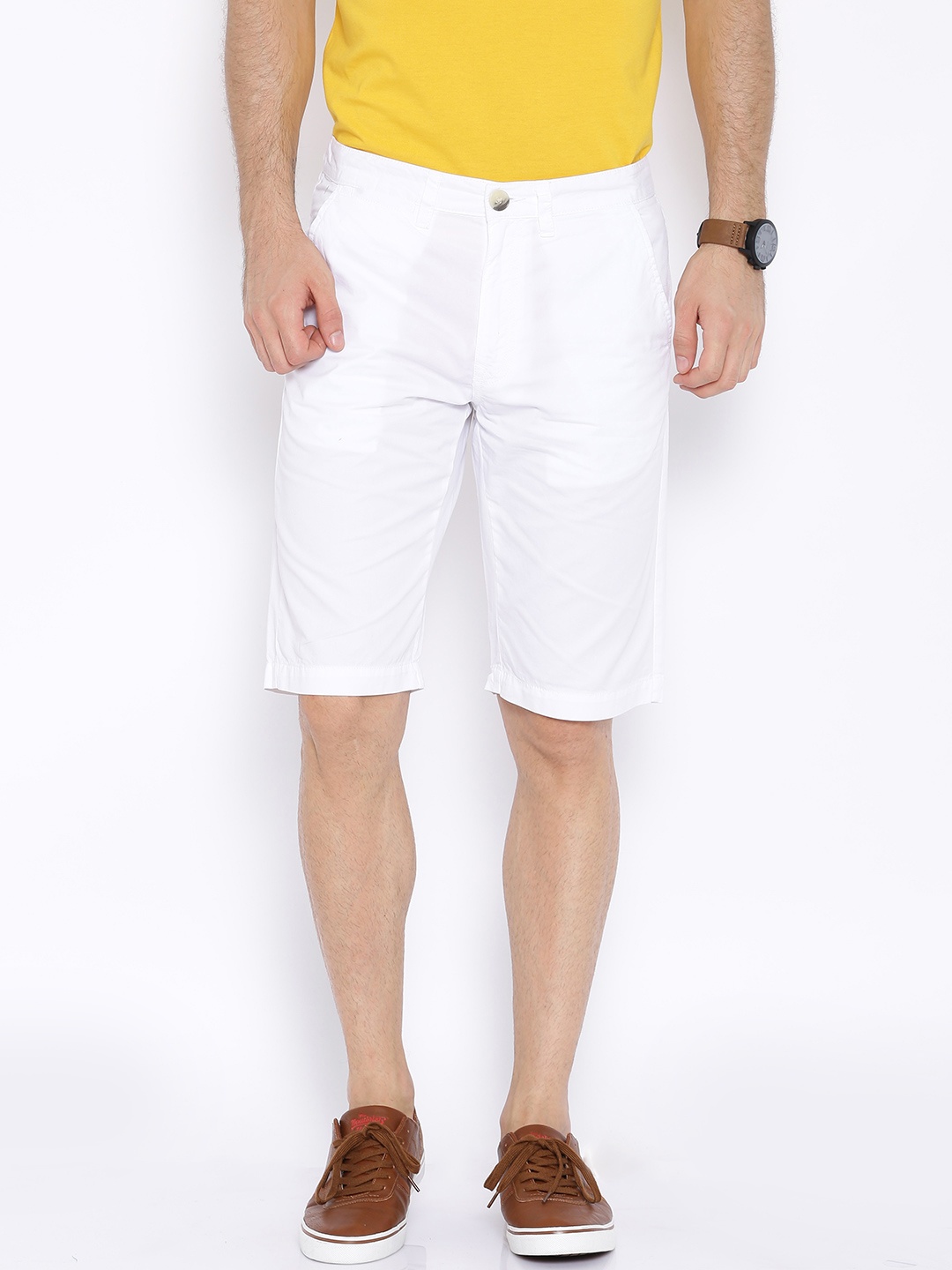 

Peter England White Shorts