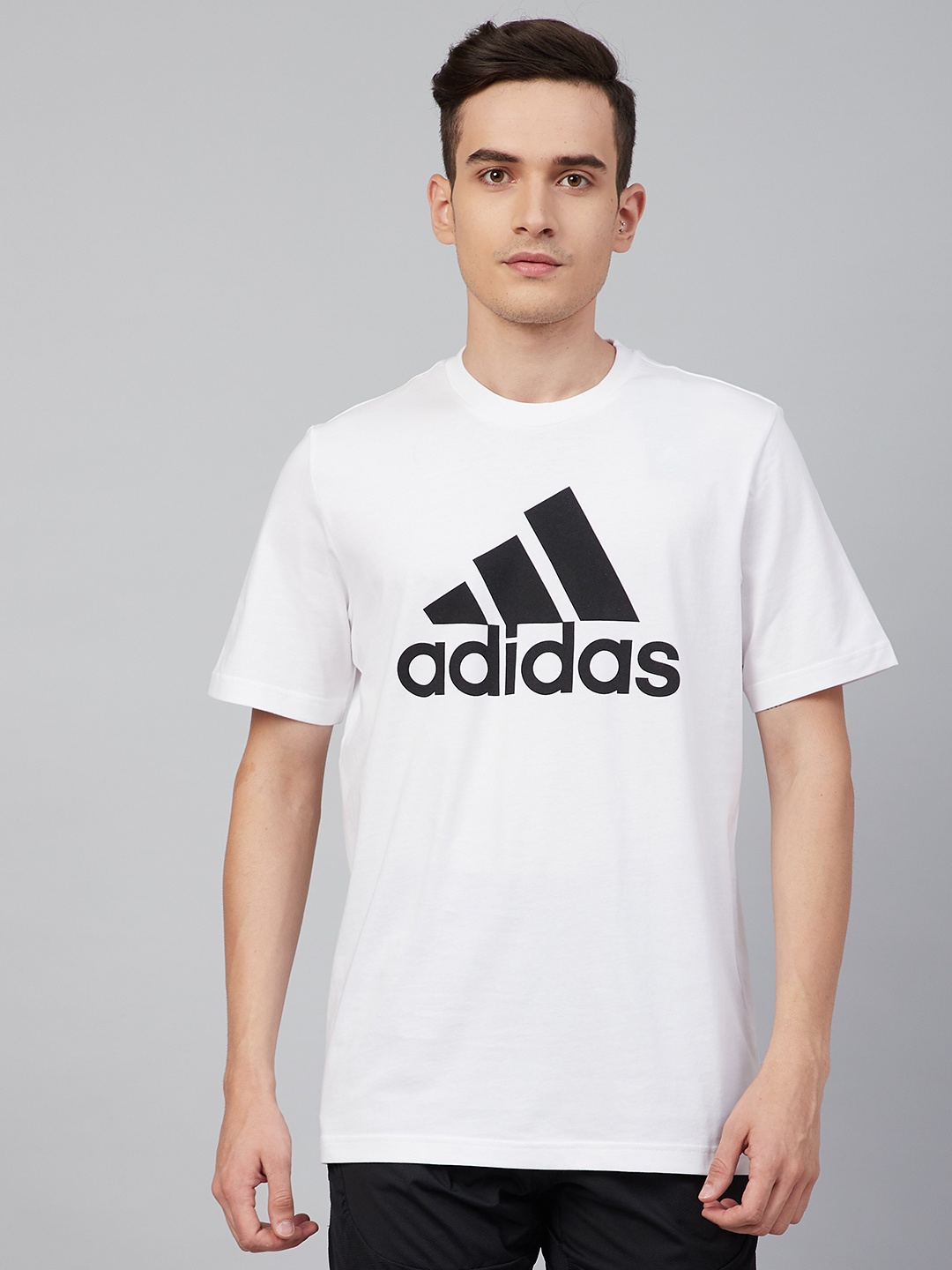 

ADIDAS Men White Printed BL SJ T Pure Cotton Sustainable T-shirt