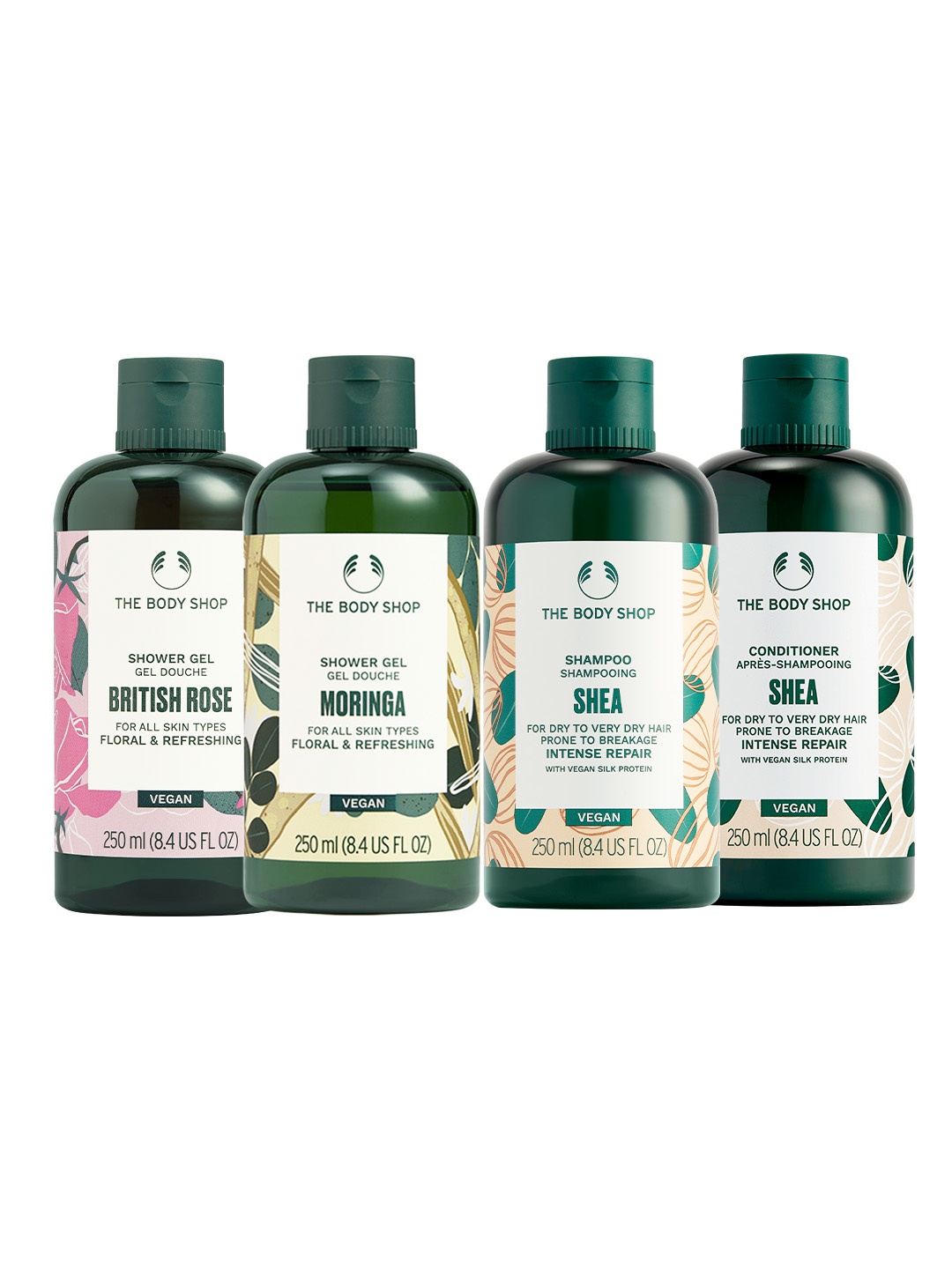 

THE BODY SHOP Set of Shampoo & Conditioner With Shower Gel, Brown
