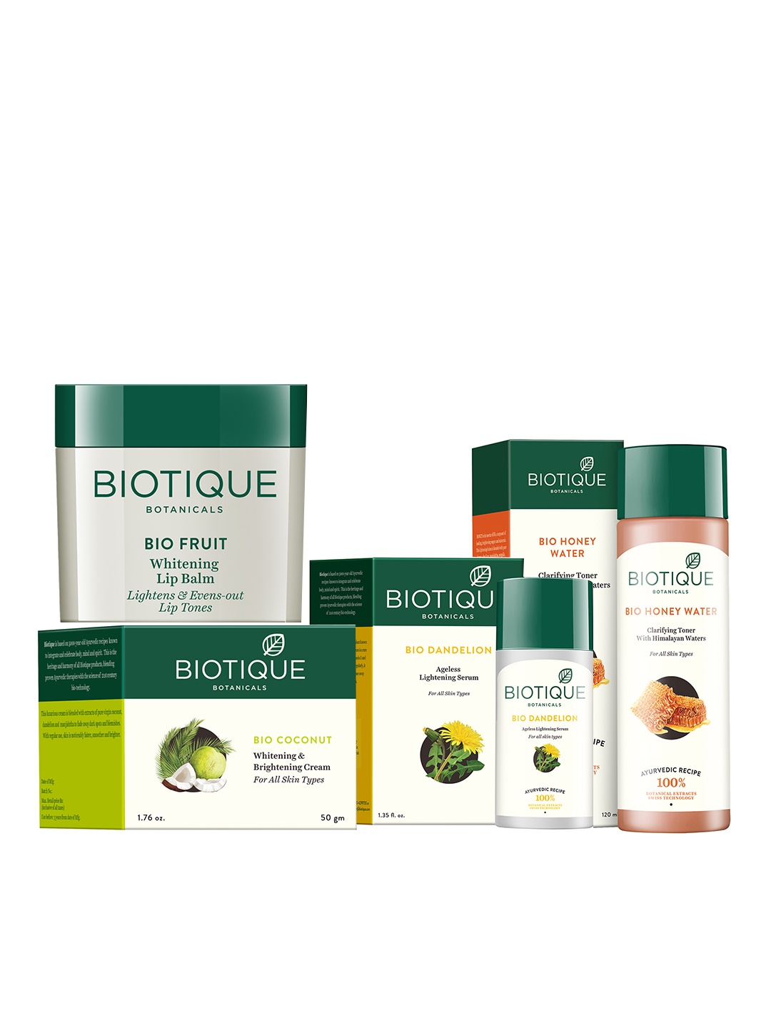 

Biotique Unisex Set of 2 Face Cream, 1 Toner & Lip Balm, White