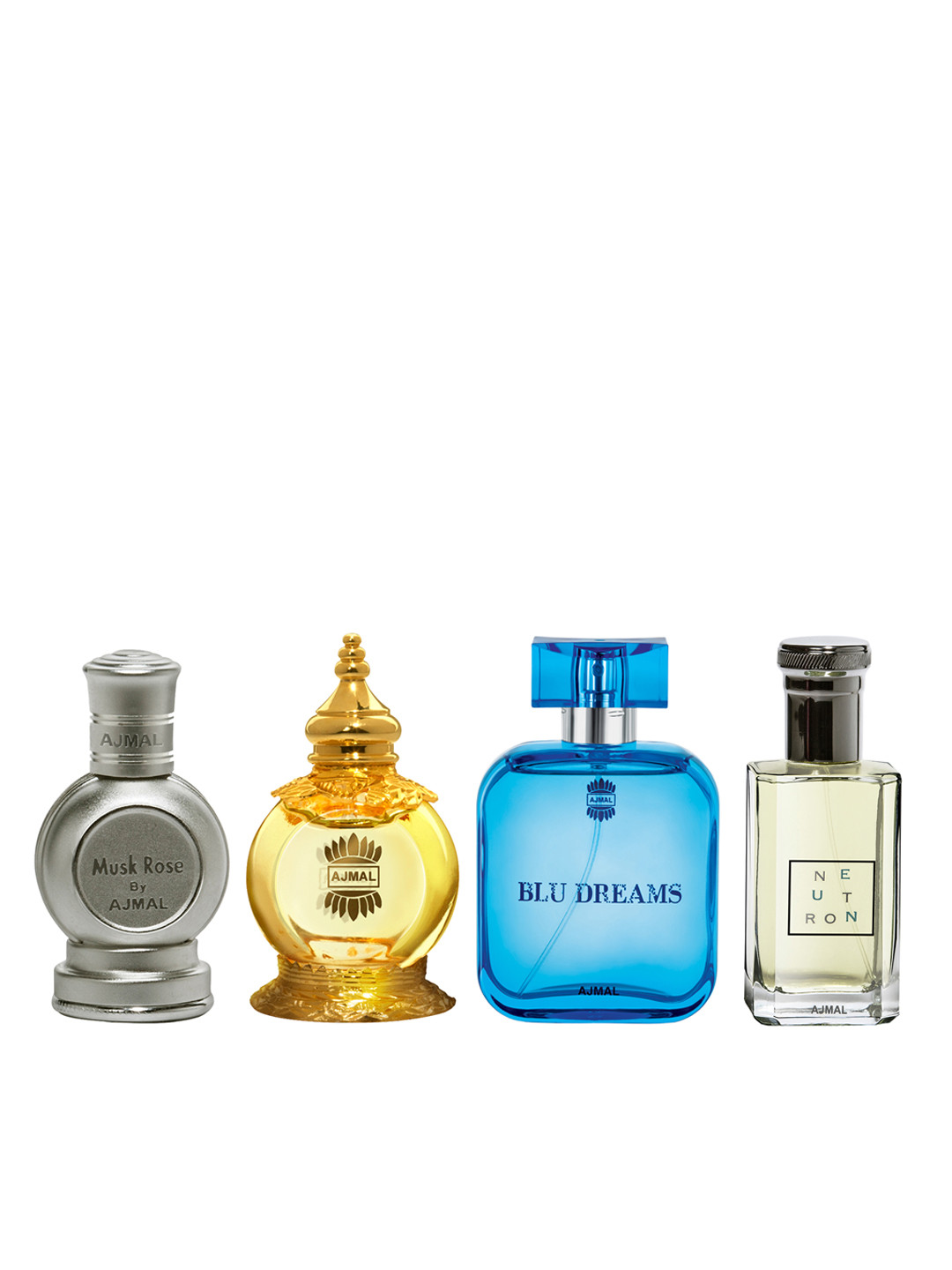 

Ajmal Set of 2 Men Perfumes & 2 Unisex Alcohol Perfumes, Grey