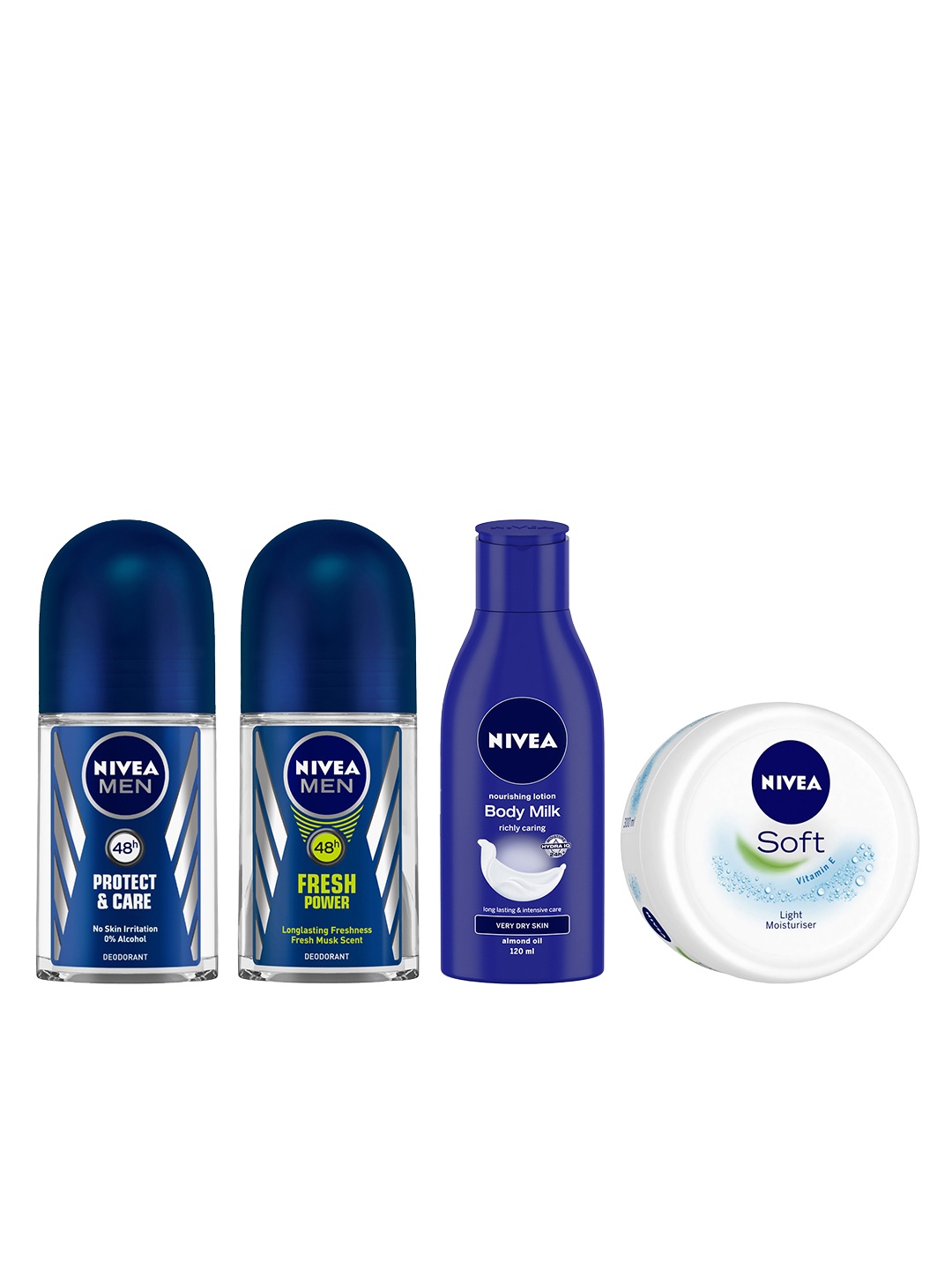 

Nivea Set of Deodorants, Body Wash & Moisturiser Cream, White