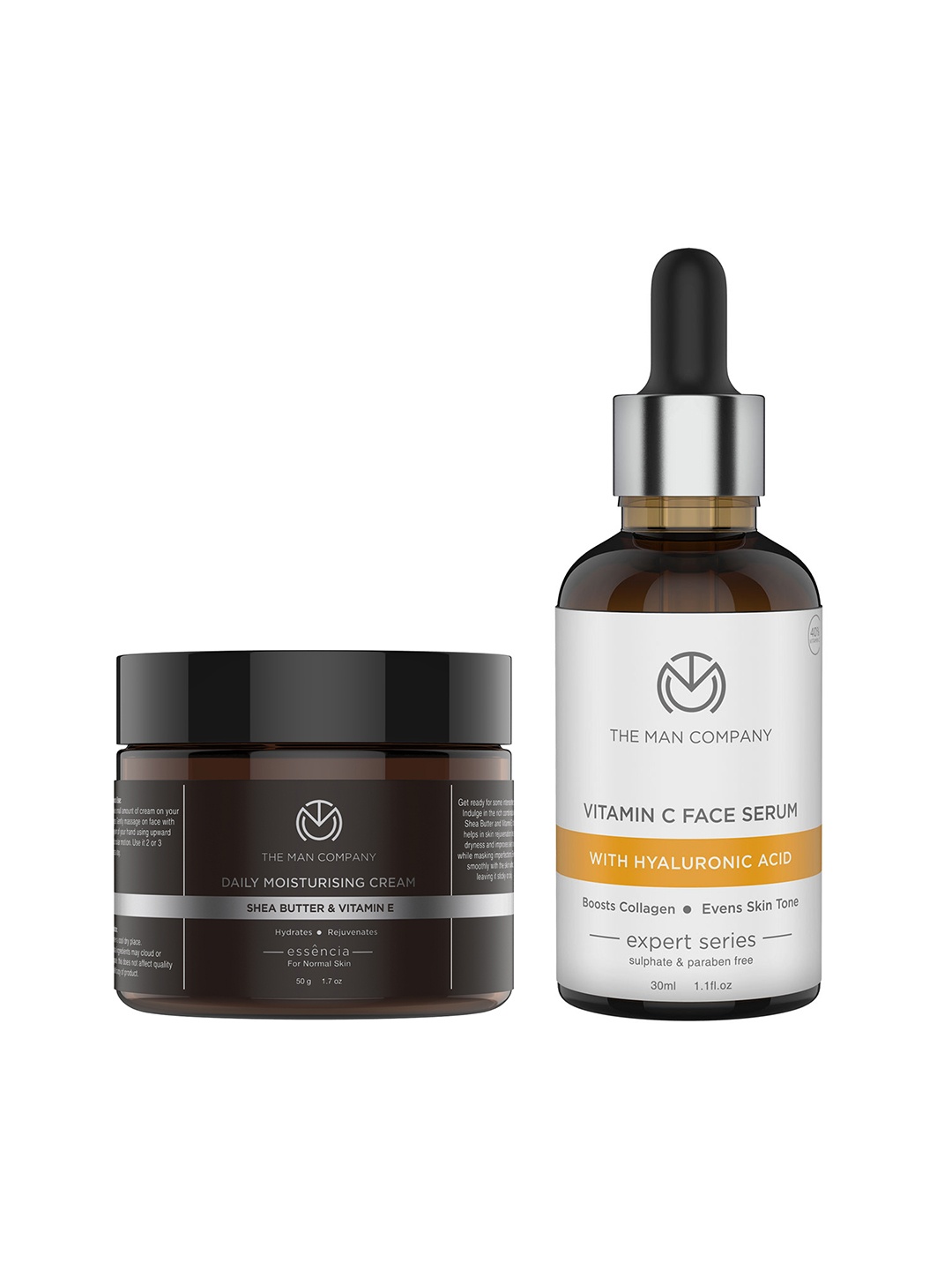 

THE MAN COMPANY Set of Moisturising Cream & Face Serum, White