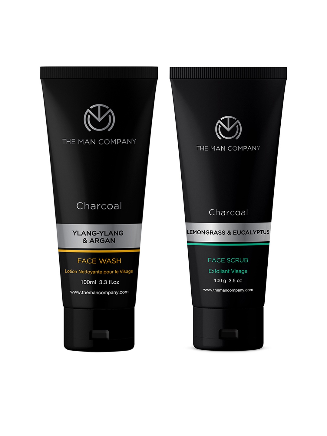 

THE MAN COMPANY Set of 2 Face Wash & Face Scrub, Black