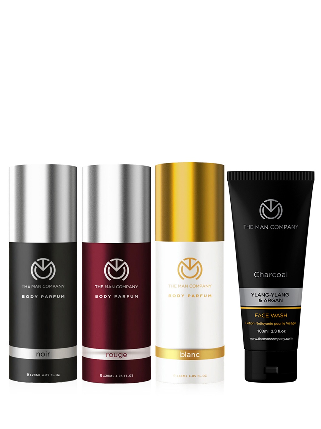 

THE MAN COMPANY Set of 3 Body Perfumes & Face Wash, White