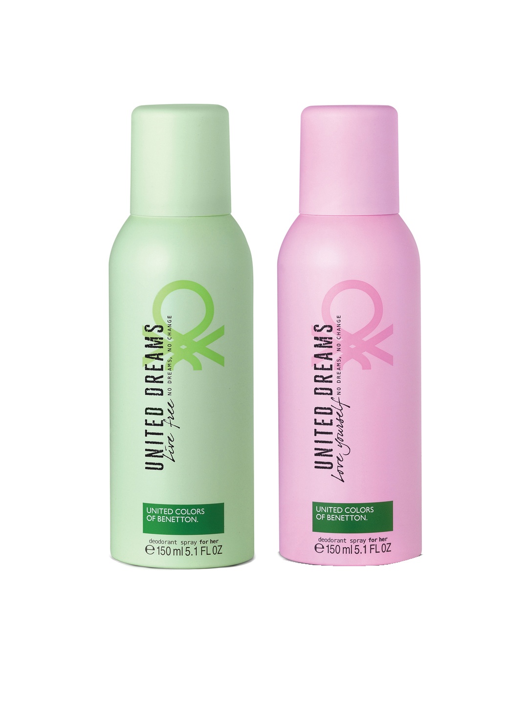 

United Colors of Benetton Women Set of 2 Deodorant Sprays, Pink